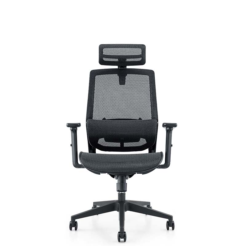 Bequemer, verstellbarer, ergonomischer Bürostuhl mit hoher Rückenlehne und 3D-Kopfstütze