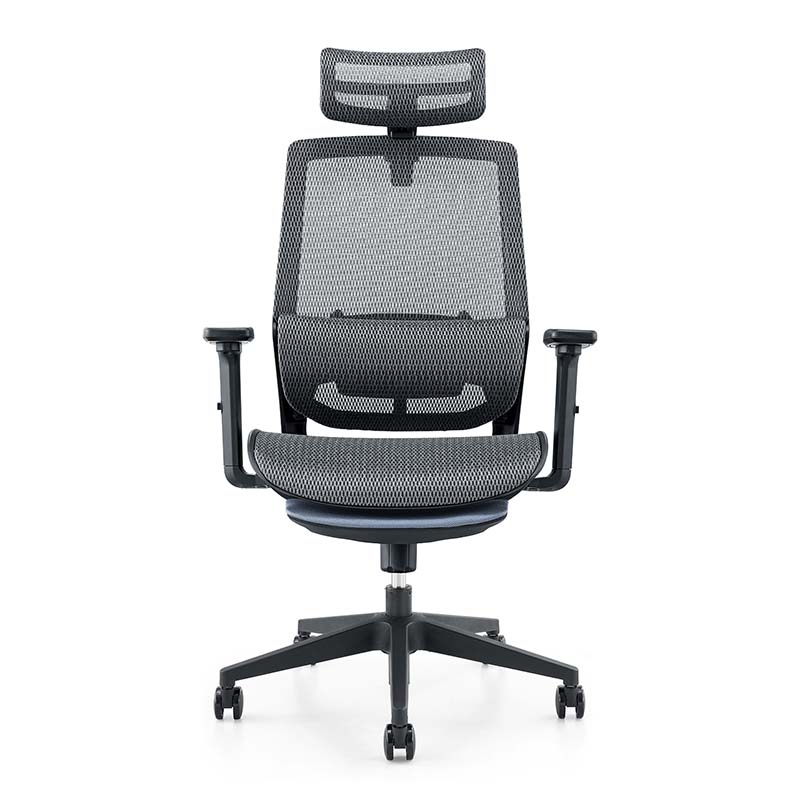 Komfortabler, verstellbarer, ergonomischer Bürostuhl aus Mesh mit hoher Rückenlehne