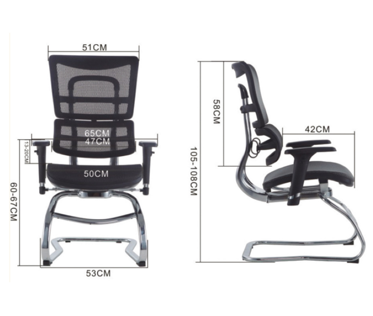 high end visitor chair with ergonomic design