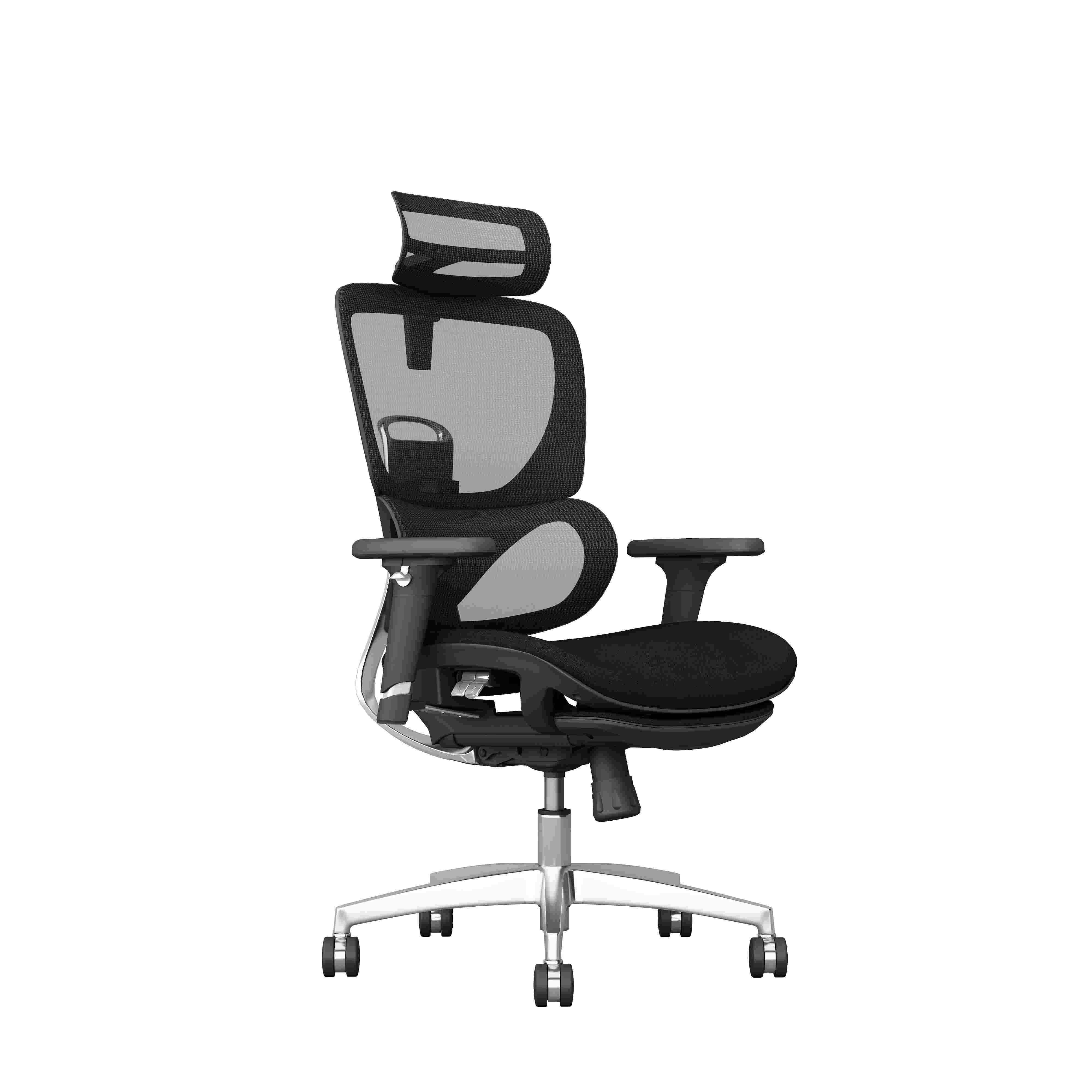 High Back Ergonomic Office Chair Adjustable Headrest China Factory Direct Sales with Footrest