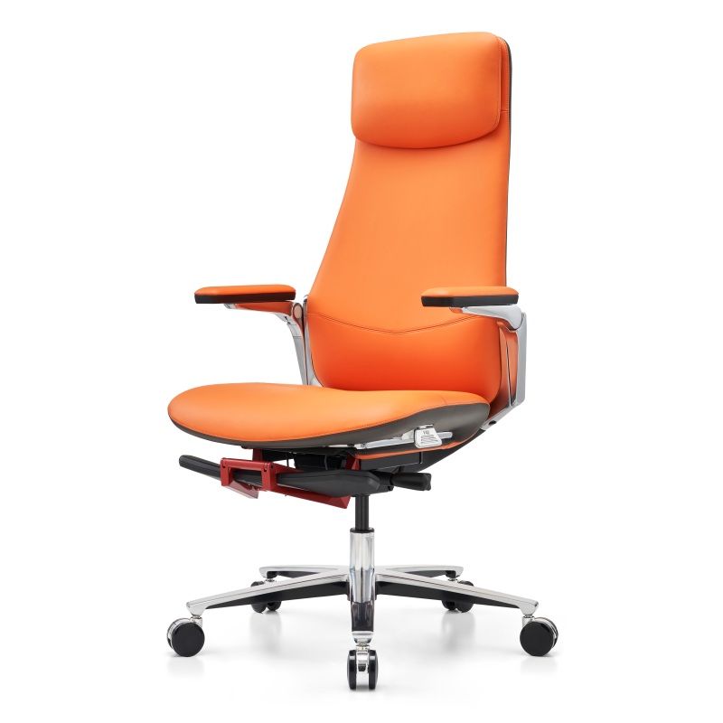 Ergonomic Leather Chair 007A-035L : Premium Office Chair for Enhanced Comfort and Back Support