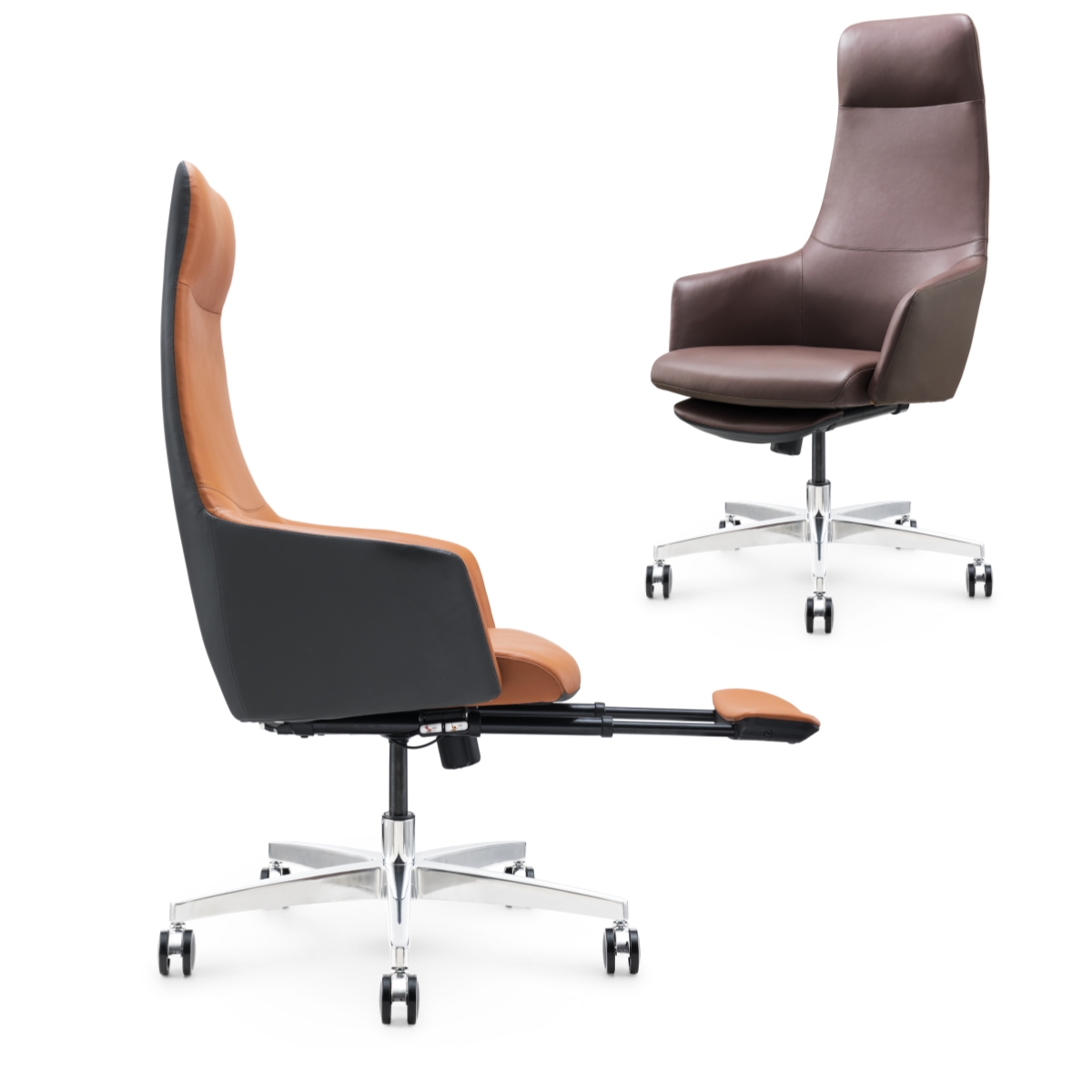 Der ultimative Komfort: Ergonomic Leder Office Chair PM03F-16L mit Fußstütze