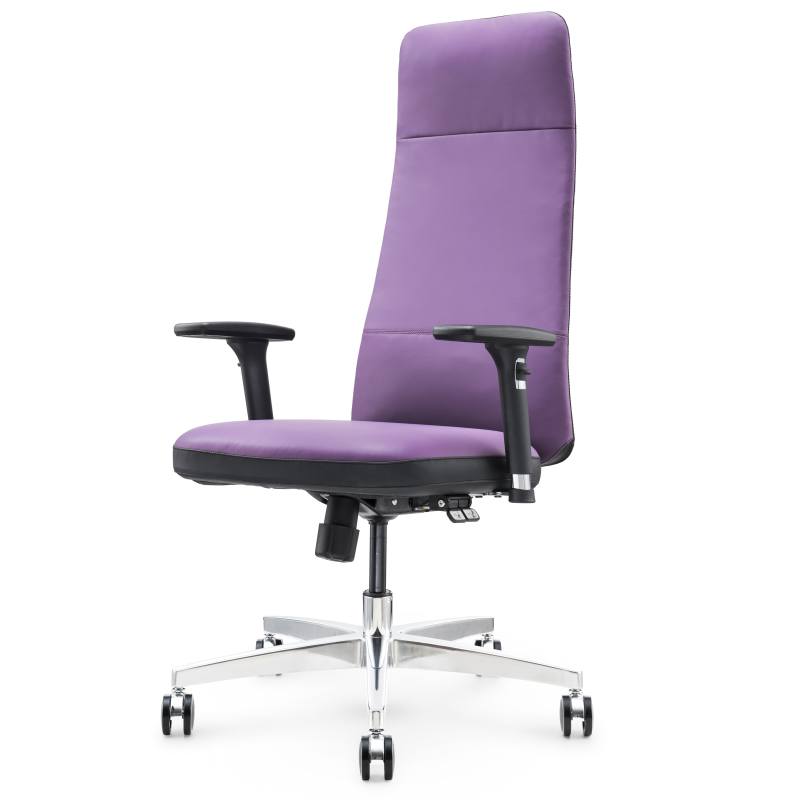 Ergonomische Leder -Office -Stuhl S02A - Verstellbar, komfortabel und unterstützender Schreibtischstuhl