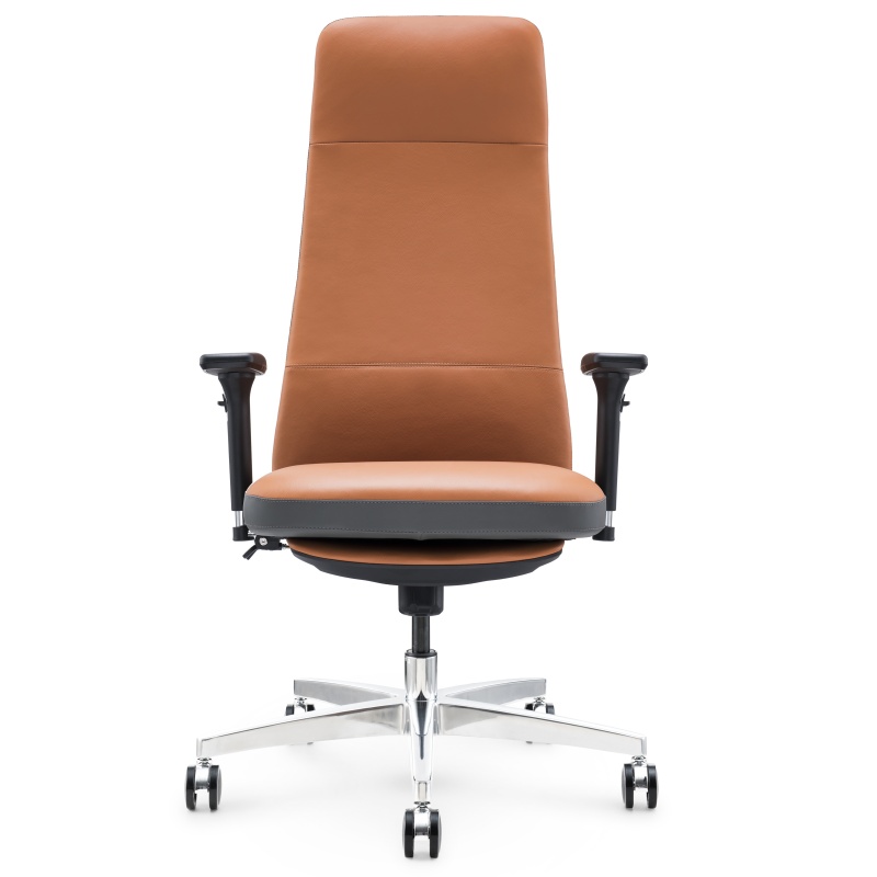 Ergonomic Leder Office Chair S02AF-16L mit Fußstütze für verbesserten Komfort und Entspannung