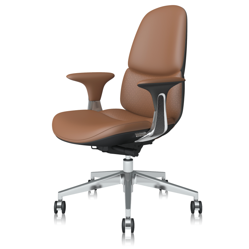 S03B Mid Back Ergonomic Leder Office Stuhl: Stil trifft Komfort