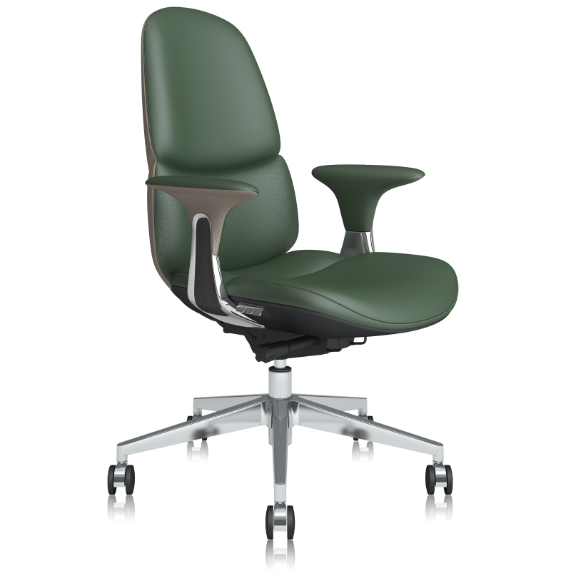 S03B Mid Back Ergonomic Leder Office Stuhl: Für Komfort und Unterstützung entwickelt