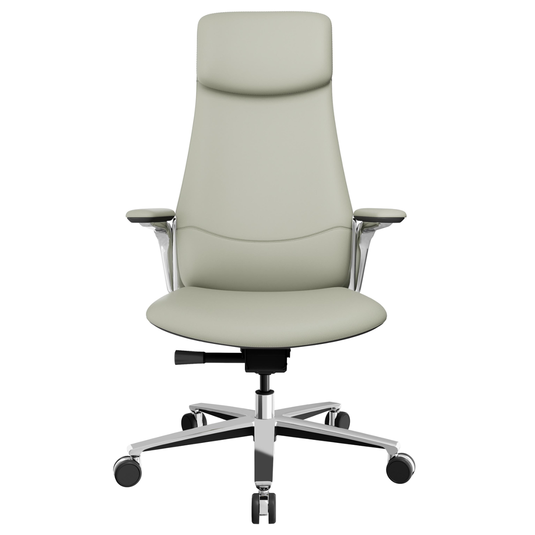 Light gray (main body) with black (back of backrest) & chrome silver (metal parts)