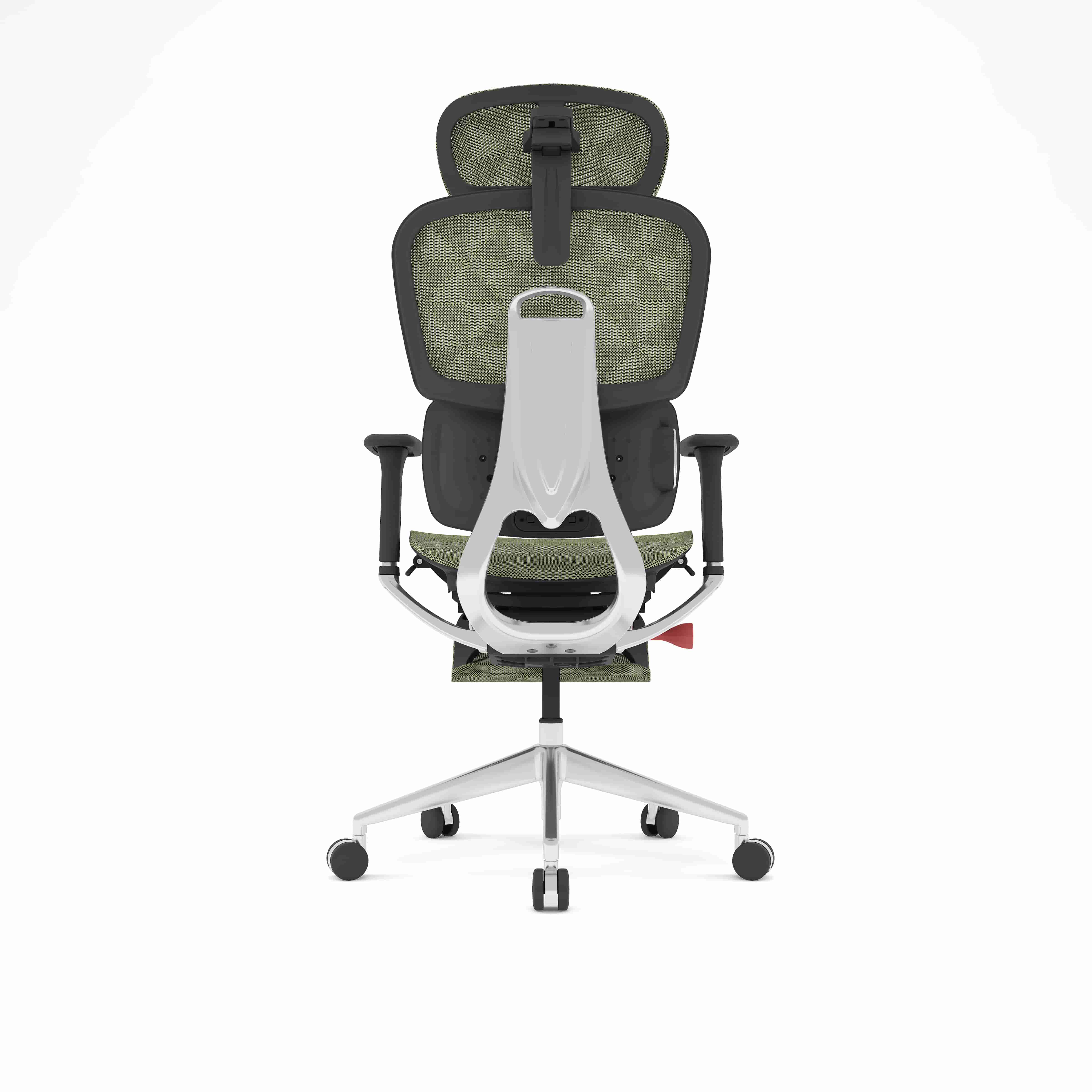 Cushioned Lumbar Mesh Chair with Footrest Option – BD 122